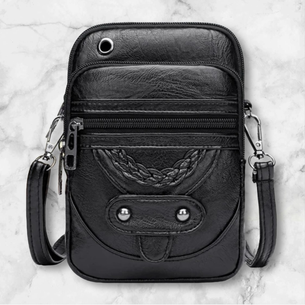 SALE🔥4 for 25🔥🖤Black Small Crossbody Phone Case Shoulder Bag 3 Pouch